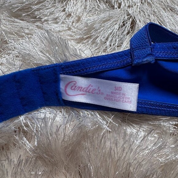 Candie's Bright Blue Balconette Push-up Bra - Picture 8 of 8